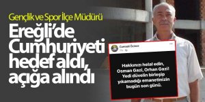 Ereğli’de Cumhuriyeti hedef aldı, açığa alındı