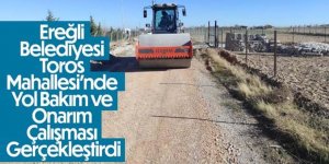 Ereğli Belediyesi Toros Mahallesi’nde Yol Bakım ve Onarım Çalışması Gerçekleştirdi