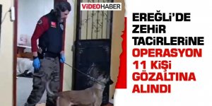 EREĞLİ'DE ZEHİR TACİRLERİNE OPERASYON