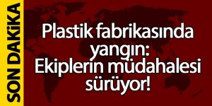 Plastik fabrikasında yangın: Ekiplerin müdahalesi sürüyor!