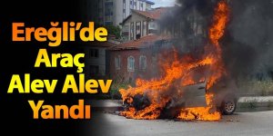 Kontağı çevirdi, otomobili alev aldı