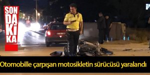 Ereğli de Otomobil ile çarpışan motosikletin sürücüsü yaralandı