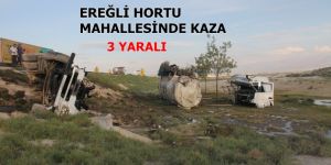 TIR  kazada Üçe bölündü: 3 Yaralı