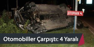 Otomobiller Çarpıştı: 4 Yaralı