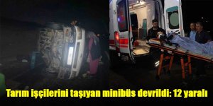 Tarım İşçilerini Taşıyan Minibüs Devrildi: 12 Yaralı