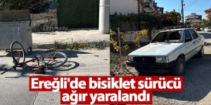 Ereğli'de bisiklet sürücü ağır yaralandı