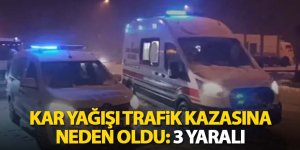 Kar Yağışı Trafik Kazasına Neden Oldu: 3 Yaralı