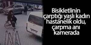 Ereğli’de bisikletlinin yaşlı kadına çarpması kamerada