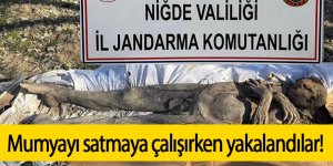 Mumyayı satmaya çalışırken yakalandılar!