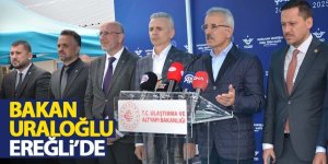 Bakan Uraloğlu, Karaman Ulukışla hızlı tren şantiyesinde incelemelerde bulundu, ardından konuştu
