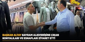 Başkan Altay Bayram Alışverişine Çıkan Konyalıları Ve Esnafları Ziyaret Etti