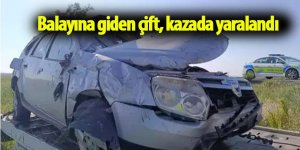 Balayına giden çift, kazada yaralandı