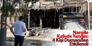 Nargile Kafede Yangın: 4 Kişi Dumandan Etkilendi