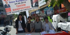 CHP Kadın kolları imza kampanyası başlattı