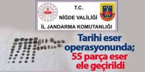Tarihi eser operasyonunda; 55 parça eser ele geçirildi