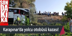 Karapınar’da yolcu otobüsü pancar tarlasına uçtu!