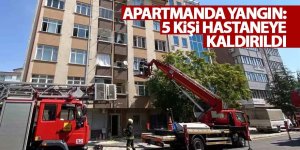 5 Katlı Apartmanda Yangın: 5 Kişi Hastaneye Kaldırıldı