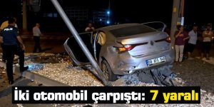 İki otomobil çarpıştı: 7 yaralı