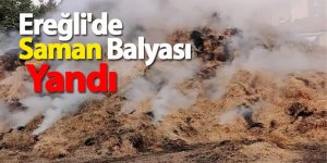 Ereğli'de Saman Balyası Yangını