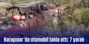 Karapınar’da otomobil takla attı: 7 yaralı