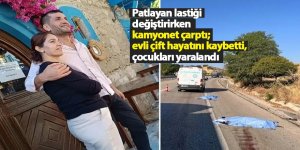 Patlayan lastiği değiştirirken kamyonet çarptı; evli çift hayatını kaybetti, çocukları yaralandı