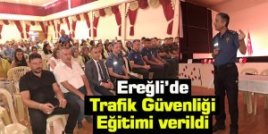 Ereğli’de Öğrenci Servisleri ve Rehber Personellere Trafik Güvenliği Eğitimi verildi