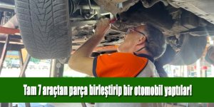 Tam 7 araçtan parça birleştirip bir otomobil yaptılar!