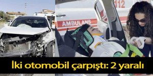 İki otomobil çarpıştı: 2 yaralı