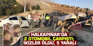 Halkapınar’da 2 otomobil çarpıştı; ikizler öldü, 5 yaralı