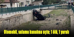 Otomobil, sulama kanalına uçtu; 1 ölü, 1 yaralı