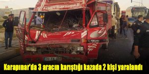 Karapınar’da 3 aracın karıştığı kazada: 2 kişi yaralandı