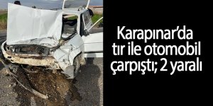 Karapınar’da tır ile otomobil çarpıştı; 2 yaralı