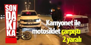 Ereğli’de son dakika haberi; Kamyonet ile motosiklet çarpıştı 2 yaralı