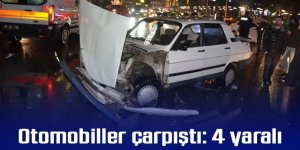 Otomobiller çarpıştı: 4 yaralı