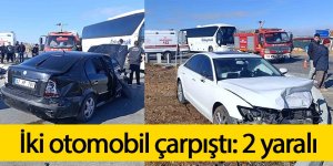 İki otomobil çarpıştı: 2 yaralı
