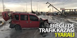 TÜV kavşağında tır ile kamyonet çarpıştı; 1 yaralı