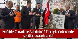 Ereğli’de Çanakkale Zaferi’nin 111’inci yıl dönümünde şehitler anıldı