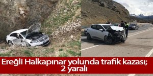 Ereğli - Halkapınar yolunda trafik kazası; 2 yaralı