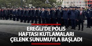 Ereğli’de Polis Haftası Kutlamaları Çelenk Sunumuyla Başladı