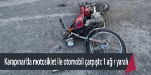 Karapınar’da motosiklet ile otomobil çarpıştı: 1 ağır yaralı