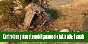 Kontrolden çıkan otomobil şarampole takla attı: 1 yaralı