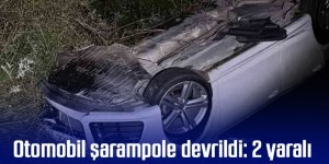 Otomobil şarampole devrildi: 2 yaralı