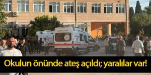 Okulun önünde ateş açıldı; yaralılar var!