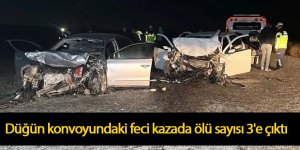 Düğün konvoyundaki feci kazada ölü sayısı 3'e çıktı