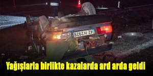 Yağışlarla birlikte kazalarda ard arda geldi; 11 yaralı