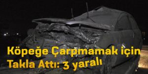 Köpeğe çarpmamak için takla attı: 3 yaralı