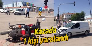 HAFİF TİCARİ ARAÇ İLE ŞARJLI MOTOSİKLET: 1YARALI